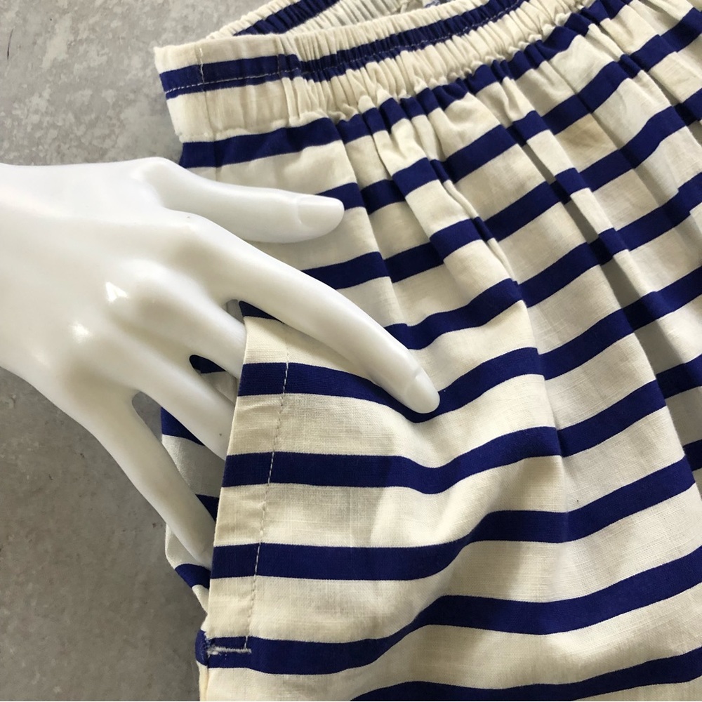 ๐ผ J. Crew Pull On Pocket Skirt in Blue & White Nautical Stripe, 4 - Picture 5 of 8